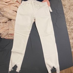 hudson white jeans midrise tally skinny cropped